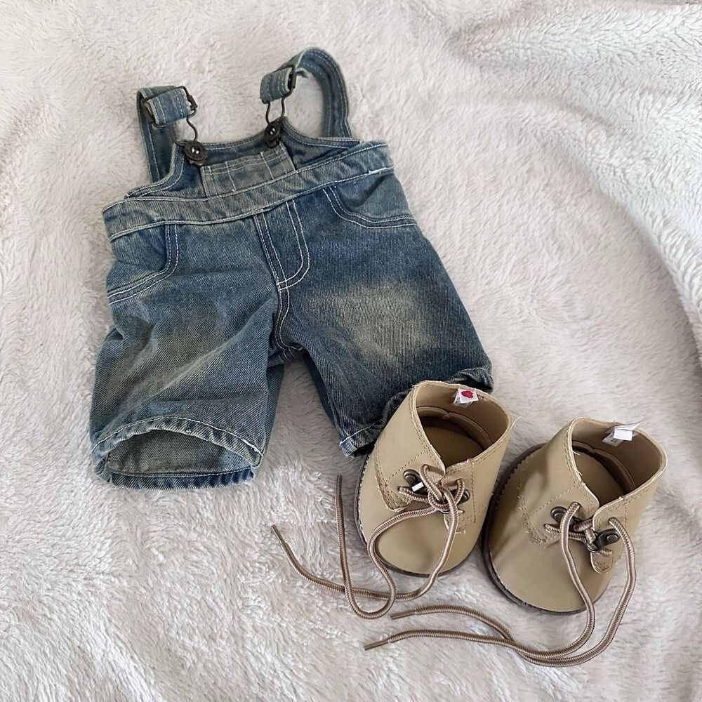 Build A Bear Workshop Jean Overalls And Boots Outfit For Stuffed Animals